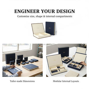 Boîte cadeau personnalisée en forme de <span class=keywords><strong>livre</strong></span> en tissu de lin avec logo estampé à chaud, fermeture magnétique, pour 2026 et 2027 - Product Image 5