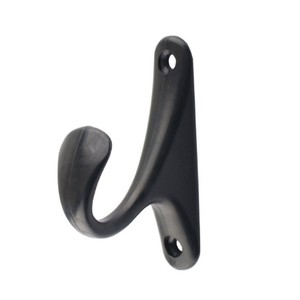 Wall Mounted Coat <b>Hook</b> <b>Black</b> Plastic 90 Degree <b>Hook</b> Design For Bathroom Wardrobe Clothing Storage - Product Image 3