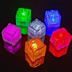 Cubitos de Hielo LED con Luz Brillante, Luces LED Intermitentes Rápidas y Lentas, Cubitos de Hielo LED Brillantes para Fiestas, Bares, <span class=keywords><strong>Navidad</strong></span> - Product Image 1