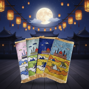 Tappetino da <span class=keywords><strong>Preghiera</strong></span> Islamico Antiscivolo in Velluto con Stampa Digitale <span class=keywords><strong>per</strong></span> Bambini, Tappeto Spesso <span class=keywords><strong>per</strong></span> la <span class=keywords><strong>Preghiera</strong></span> Musulmana - Product Image 1