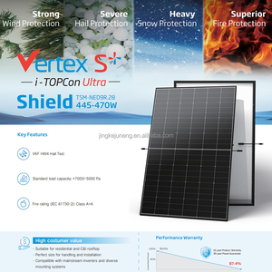 Panel Solar <span class=keywords><strong>Trina</strong></span> Vertex S TSM-NED9R.28 445/450/<span class=keywords><strong>455</strong></span>/460/465/470 Vatios, Módulo Tipo N, Marco de Aleación de Aluminio Negro, 1762*1134*30mm - Product Image 2