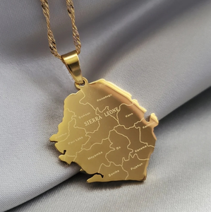 Inspire Jewelry - Collar con Colgante de Acero Inoxidable con Diseño Islámico de la Ciudad de Sierra Leona, Ajustable, Unisex - Product Image 1