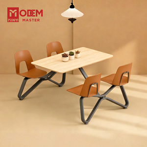 Juego de Muebles de Cafetería MINYI BOW, Muebles Escolares Modernos, Escritorio y Mesa, Mesa de Plástico, Mesa Escolar de Madera para Restaurante - Product Image 1