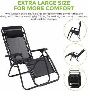 Chaise longue pliante réglable pour l'extérieur <span class=keywords><strong>avec</strong></span> <span class=keywords><strong>auvent</strong></span> Chaise longue <span class=keywords><strong>de</strong></span> plage confortable <span class=keywords><strong>avec</strong></span> porte-gobelet pour bronzer et se détendre - Product Image 6