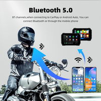 Navigateur GPS portable pour moto avec CarPlay et Android Auto sans fil, écran tactile 5 pouces, compteur de vitesse pour moto, écran IPS 5 pouces, compatible Apple
