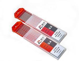 Electrodo de Tungsteno para Soldadura <span class=keywords><strong>TIG</strong></span> de Acero Inoxidable con Punta Roja WT20 2.4x175 (3/32''x7\") - Product Image 1