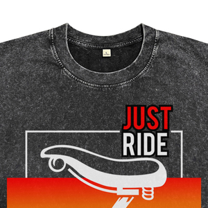 T-shirts décontractés pour hommes en coton à manches courtes et col rond, respirants, avec imprimé thème cycliste, effet délavé et teint en pièce, coupe classique - Product Image 3