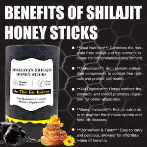 Palitos de Shilajit del Himalaya purificada de fábrica OEM miel orgánica naturalmente más dulce más sabrosa miel de Shilajit dorada 30 palos para adultos - Product Image 6