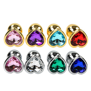 Plug anal en métal en forme de cœur, lisse et sûr, jouet pour adultes pour femmes, accessoires intimes romantiques, accessoires de jeu pour couples - Product Image 2