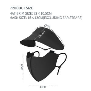 Suameja Penutup Wajah Anti-Penuaan UV untuk Wanita, Sistem Masker Matahari dengan Kolagen, Topi Lebar yang Dapat Dilepas, Pelindung Berbahan Kain Leopard - Product Image 3