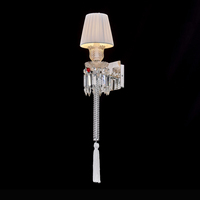 En stock, livraison rapide, applique murale de style français de haute qualité, cristal K9, applique murale décorative, luxe, chrome, cristal