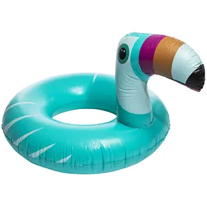 Pvc Opblaasbare Toekan Binnenband Pool Float Voor Kinderen Duurzaam Plastic Kinderen Dier Vorm Water Zwemmen Ring Drijvende