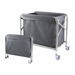 Carrito DE LINO DE SERVICIO PESADO a precio directo del fabricante, carros de limpieza plegables comerciales para limpieza de hoteles - Product Image 1