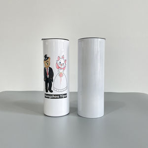 USA 50PCs RTS L Shape Bottom Tumbler 20oz Blanco Sublimación en blanco Absolutamente Flat Edge Skinny Straight Tumblers para DIY - Product Image 6