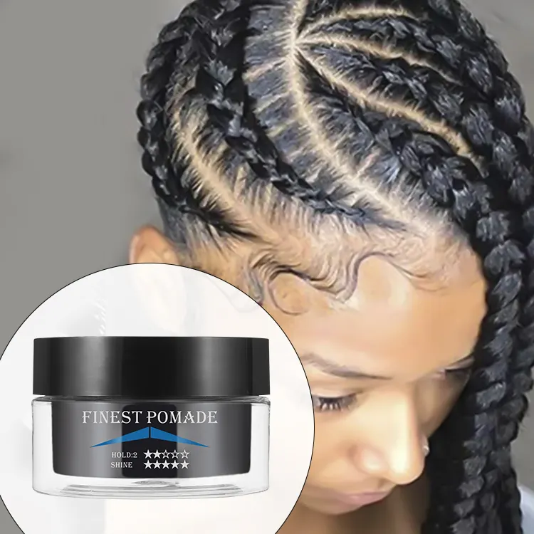 Pomada de onda personalizada para mujeres negras, extensiones de cabello Natural con Gel Extra de sujeción, Etiqueta Privada, Control de bordes, fuerte agarre