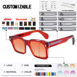 Gafas de sol rectangulares con montura completa, montura negra, lentes naranjas degradados, 100% protección UV, protección solar unisex para adultos - Product Image 3