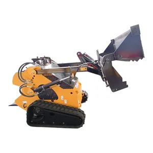 Mesin Penggerak Bumi Ce Disetujui Crawler Mini Skid Steer Loader dengan Lampiran