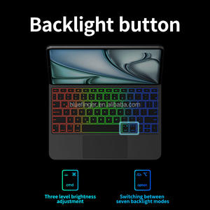 Funda de teclado mágico de aleación de aluminio para <span class=keywords><strong>iPad</strong></span> 10,9 pulgadas 10th y para <span class=keywords><strong>iPad</strong></span> 11 pulgadas 11th A16 Funda ultrafina Teclado retroiluminado de 7 colores - Product Image 3