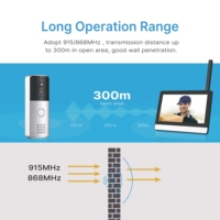 Nouvelle conception, interphone vidéo sans fil WIFI de haute qualité, interphone domestique, sonnette audio avec batterie, charge solaire, déverrouillage de la porte