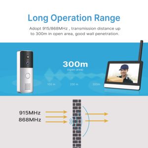 Nouvelle conception, <span class=keywords><strong>interphone</strong></span> vidéo sans fil WIFI de haute qualité, <span class=keywords><strong>interphone</strong></span> domestique, sonnette <span class=keywords><strong>audio</strong></span> avec batterie, charge solaire, déverrouillage de la porte - Product Image 2