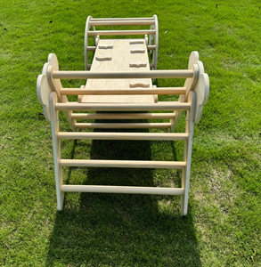 Ensemble d'<span class=keywords><strong>escalade</strong></span> équipement d'entraînement sensoriel maison faisceau d'équilibre pour enfants pliant toboggan Triangle combinaison arc-en-ciel couleur multicouche - Product Image 4