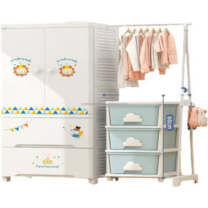 Armadio Economico in Plastica Fai da Te per la Casa, Guardaroba Portatile per Bambini, Simpatici Armadietti per Neonati, Organizzazione e Conservazione Vestiti - Product Image 5