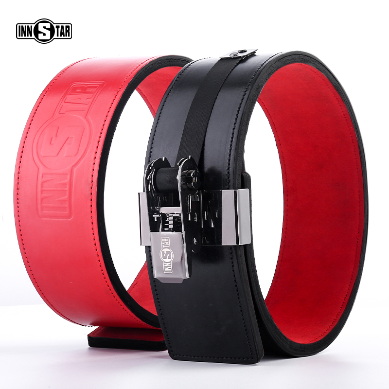 INNSTAR сверхмощный регулируемый пояс из воловьей кожи для тяжелой атлетики, для бодибилдинга, фитнеса, тренажерного зала