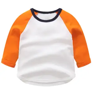 New High Quality Low Price Children's Long Sleeve Custom Logo Cotton Children Girls Boys Long Sleeve t-Shirt