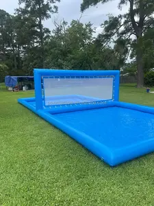 Pool Inflatable Volleyball Field Water Volleyball Court Rental Inflatable Tennis Court For Sport Games