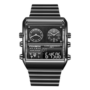 Lige Fox Box FB0011 Luxury Sport cronografo al quarzo digitale orologi <span class=keywords><strong>da</strong></span> <span class=keywords><strong>polso</strong></span> in acciaio inox sveglia <span class=keywords><strong>orologio</strong></span> <span class=keywords><strong>da</strong></span> <span class=keywords><strong>polso</strong></span> per gli uomini - Product Image 1
