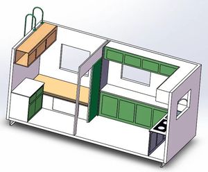 Casa Contenedor Prefabricada, Unidad de Bajo Costo, Refugio de Emergencia, Casa Móvil Temporal, Mercados Globales - Product Image 2