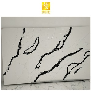 <span class=keywords><strong>Pietra</strong></span> BOTON superficie levigata bianco e nero lastra di quarzo artificiale Calacatta pietre <span class=keywords><strong>da</strong></span> <span class=keywords><strong>costruzione</strong></span> - Product Image 2