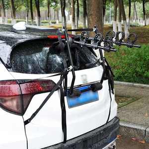 Charge 50kg coffre de <span class=keywords><strong>voiture</strong></span> VTT support de vélo de <span class=keywords><strong>voiture</strong></span> monté à l'arrière <span class=keywords><strong>porte</strong></span>-vélo <span class=keywords><strong>porte</strong></span>-vélos pour SUV, camions, berline, <span class=keywords><strong>voiture</strong></span> noir - Product Image 5