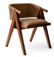 Ensemble de 4 chaises de salle à manger modernes en bois, ergonomiques, avec revêtement en tissu, pieds coniques, repose-pieds, beige, pour maison, appartement, parc, hôtel