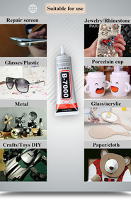 B7000 Rhinestone Crafts Clear Liquid Glue Super Adhesive <span class=keywords><strong>para</strong></span> la reparación de teléfonos celulares, <span class=keywords><strong>ropa</strong></span> de vidrio, madera, cuentas de piedra de metal - Product Image 6
