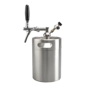 Portátil Aço Inoxidável 304 Beer Dispenser Barril Vinho Para Bar Party Mini Beer Keg