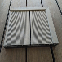 Planches de terrasse en composite WPC bicolores résistantes aux UV pour balcon et jardin
