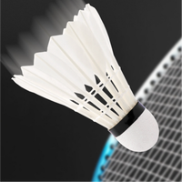 Volant de badminton professionnel léger, hautement élastique, durable, hybride, en plumes de canard de classe A, pour l'entraînement, avec tête en liège sandwich