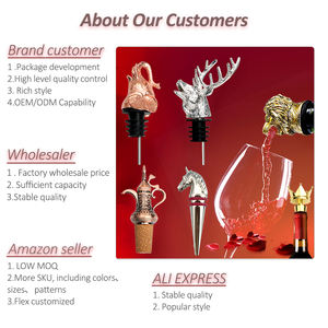 จุกขวดไวน์ทำจากหินอัญมณีสังกะสีอัลลอยสำหรับงานแต่งงานอุปกรณ์เสริมไวน์ - Product Image 5