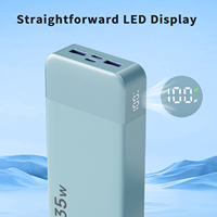 Stok Gudang USA 35W 35 W 20000mAh 20000mAh Kapasitas Tinggi Pengisian Cepat Powerbank Tipis Portabel untuk Ponsel