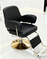 Chaise de salon en cuir haut de gamme professionnelle avec fonction de réglage en hauteur pour salons de beauté et salons de coiffure