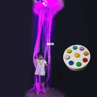 Expérience sensorielle, lumière interactive, cascade de fibres optiques LED, kit de rideau de fibres optiques apaisant pour l'autisme, relaxation