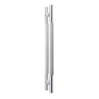 Poignée de porte de bureau double face en acier inoxydable SUS304, à motif diamant, pour porte en verre, installation facile