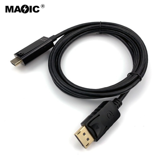 4K 30Hz DP to HDMI Cable DisplayPort to HDMI Adapter Built-in Chip Video Converter for Laptop PC Monitor Projector