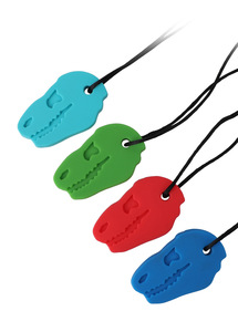 Collar Sensorial de Silicona con Colgante de Cráneo de Dinosaurio T-<span class=keywords><strong>Rex</strong></span> para Niños con Autismo y TDAH, Seguro para la Dentición, con Cierre de Seguridad, Joyería Colorida - Product Image 2