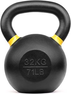 IRONHAWK Pulverbeschichtetes gusseisernes Kettelbell mit breiten Griffen Fitness-Training-Kettlebell mit farbigen Ringen - Product Image 2