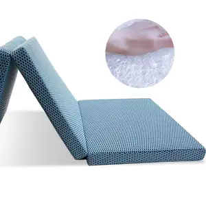 高档批发床折叠床垫方便携带折叠充气床垫，用于家庭家具，盒装双人特大床，单尺寸