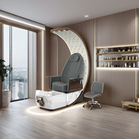 Offre Spéciale : Fauteuil de Lavage Capillaire Électrique Réglable pour Spa et Thérapie, avec Bassin en Céramique Inclinable et Repose-Pieds