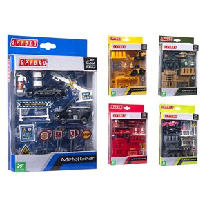 ENSEMBLE DE 2 VÉHICULES MOLÉDÉS SOUS PRESSION AVEC ACCESSOIRES ASSORTIS - Product Image 1