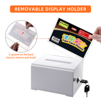 Boîte à suggestions Kejea en PS blanc, impression personnalisée prise en charge, pour salons professionnels et événements, stockage de suggestions